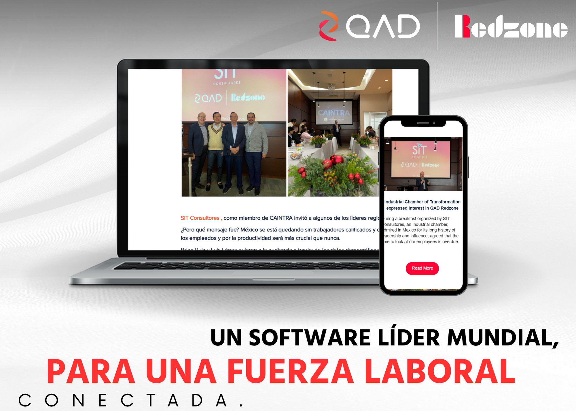 SIT Consultores en conjunto con la CAINTRA organizaron un desayuno para exponer a los industriales los beneficios únicos que QAD-Redzone tiene para las empresas de manufactura. SIT Consultores en conjunto con la CAINTRA organizaron un desayuno para exponer a los industriales los beneficios únicos que QAD-Redzone tiene para las empresas de manufactura.