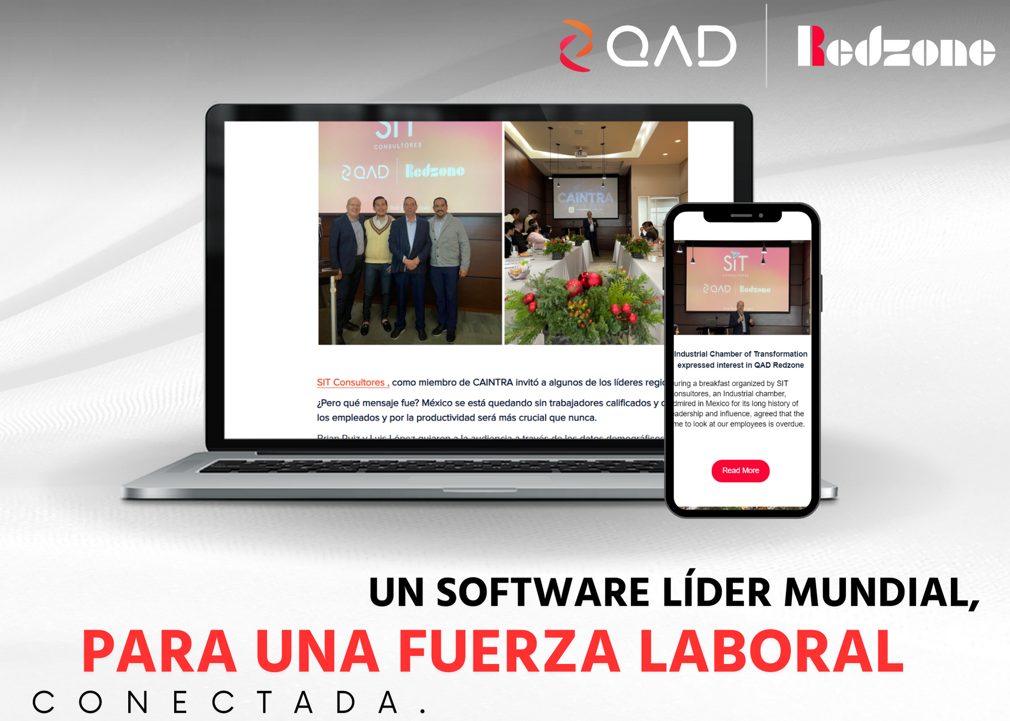 SIT Consultores en conjunto con la CAINTRA organizaron un desayuno para exponer a los industriales los beneficios únicos que QAD-Redzone tiene para las empresas de manufactura.